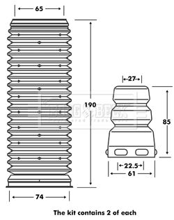 BORG & BECK Tolmukaitse komplekt,Amordid BPK7001